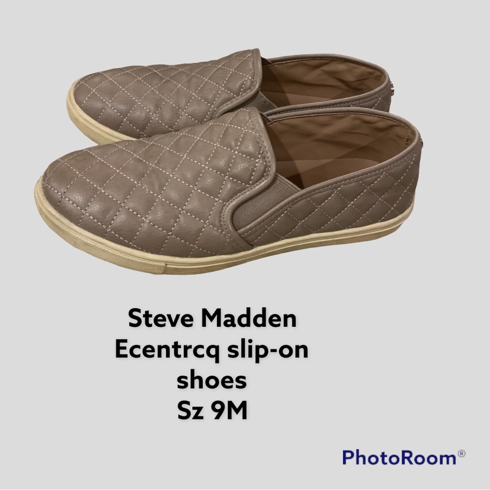 Steve Madden ECENTRCQ Quilted slip on shoes. Sz 9M women